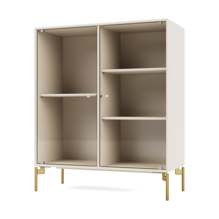 Ripple II Vitrinenschrank 69,6x82,2x30 cm - Oat-Beine brass - Montana