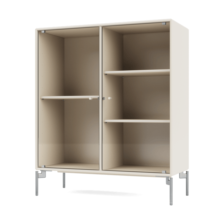 Ripple II Vitrinenschrank 69,6x82,2x30 cm - Oat-Beine chrome - Montana