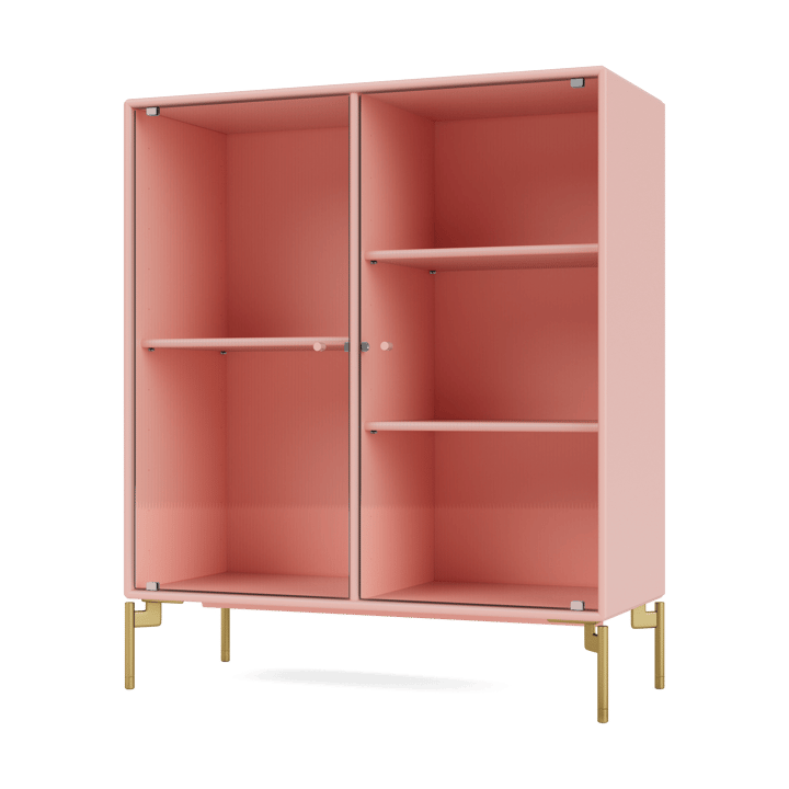 Ripple II Vitrinenschrank 69,6x82,2x30 cm - Ruby-Beine brass - Montana