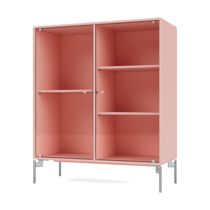 Ripple II Vitrinenschrank 69,6x82,2x30 cm - Ruby-Beine chrome - Montana