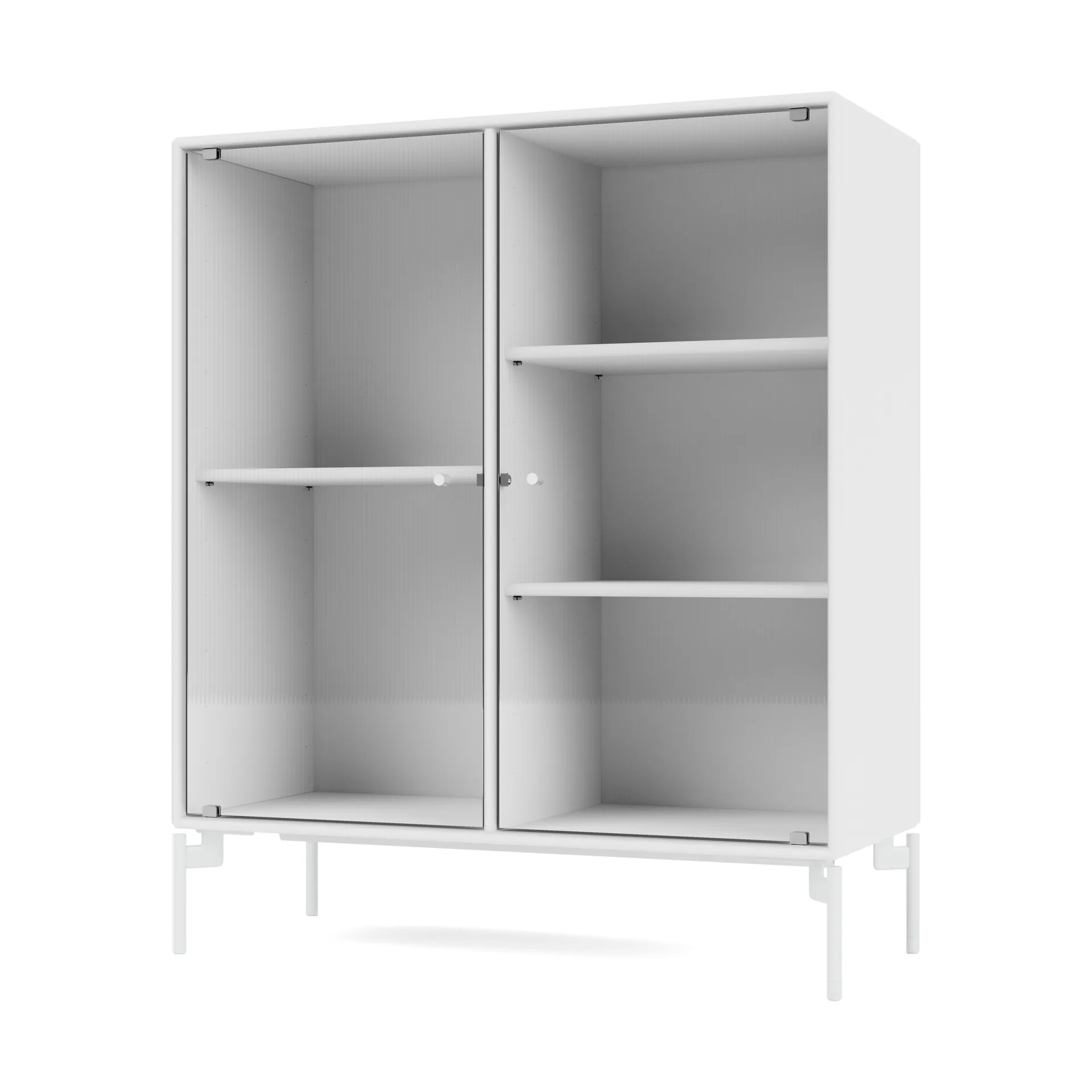 Ripple II Vitrinenschrank 69,6x82,2x30 cm, Snow-Beine snow Montana