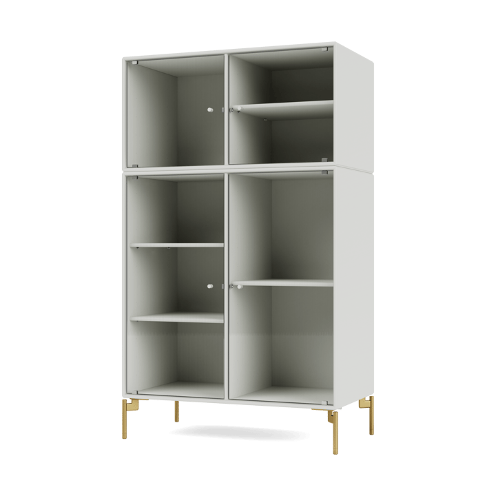 Ripple III Vitrinenschrank 69,6x117,6x38 cm - Nordic-Beine brass - Montana