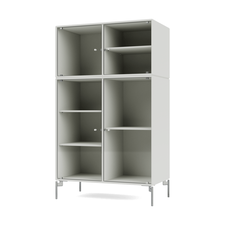 Ripple III Vitrinenschrank 69,6x117,6x38 cm - Nordic-Beine chrome - Montana