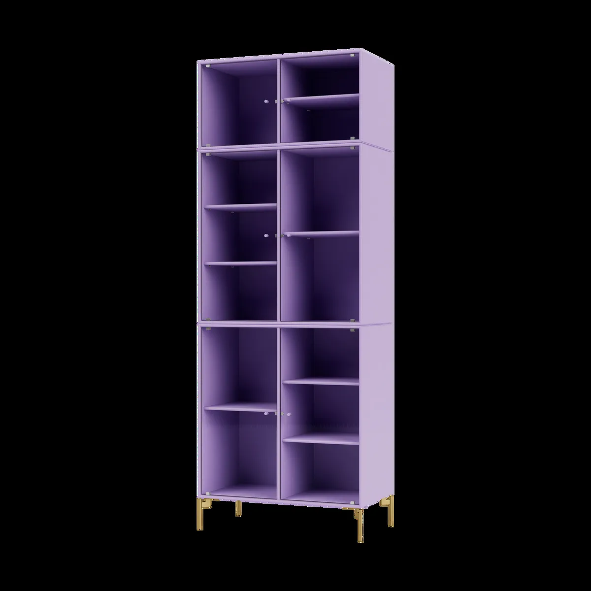 Montana Ripple IV Vitrinenschrank 69,6x187,2x38 cm Iris-Beine brass