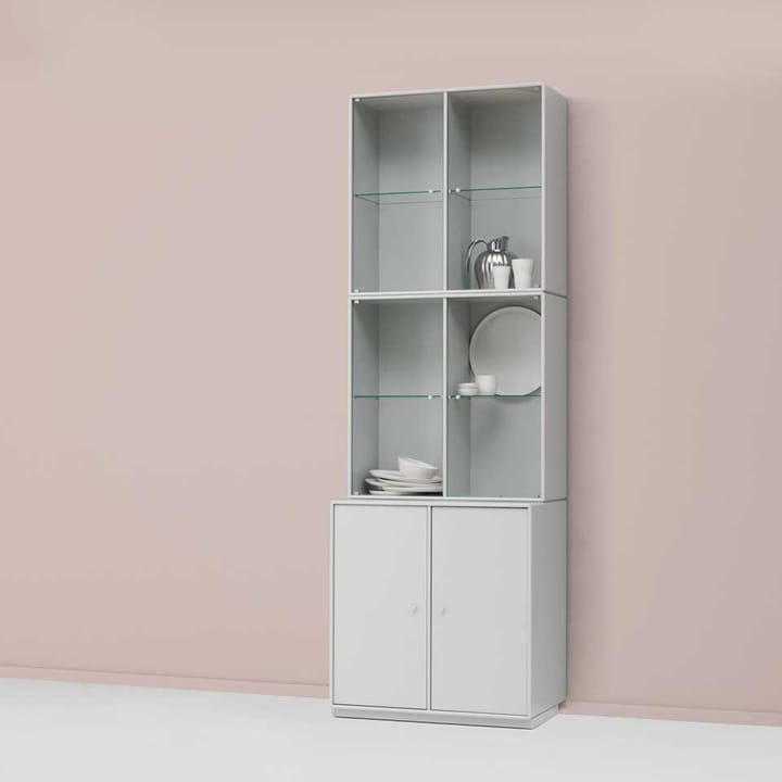 Rise Vitrine, New white 101, mit Sockel Montana