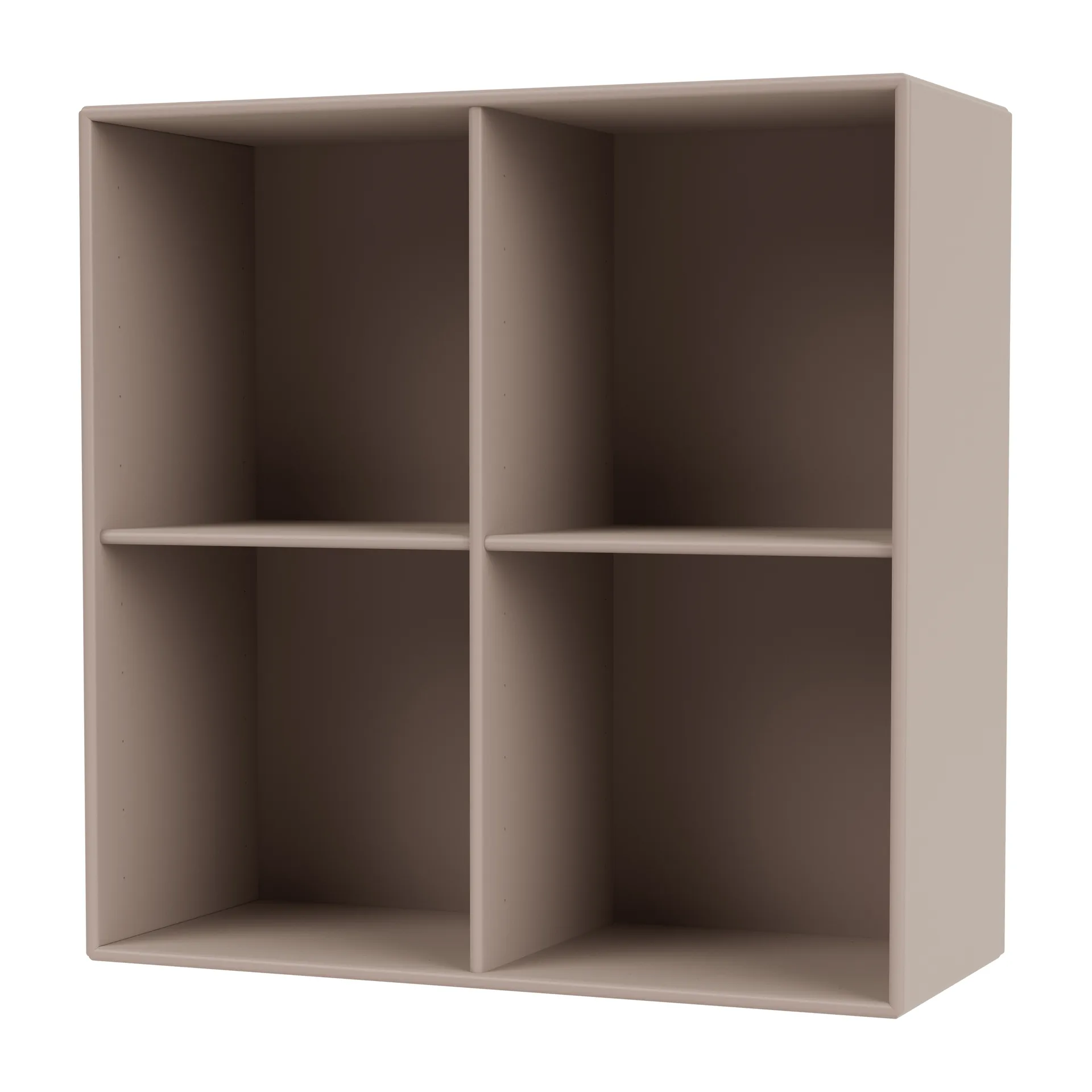 SHOW Regal 69,6x69,6 cm inklusive Aufhängeschiene, Mushroom Montana