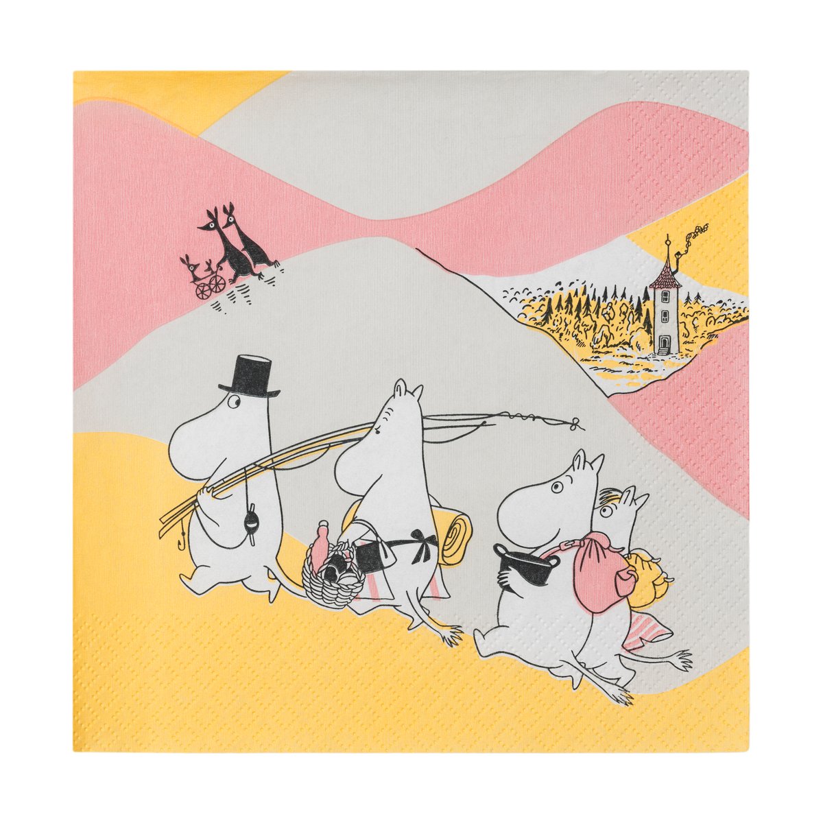 Moomin Arabia Family time Papierserviette 33x33 cm 20er-Pack Multi