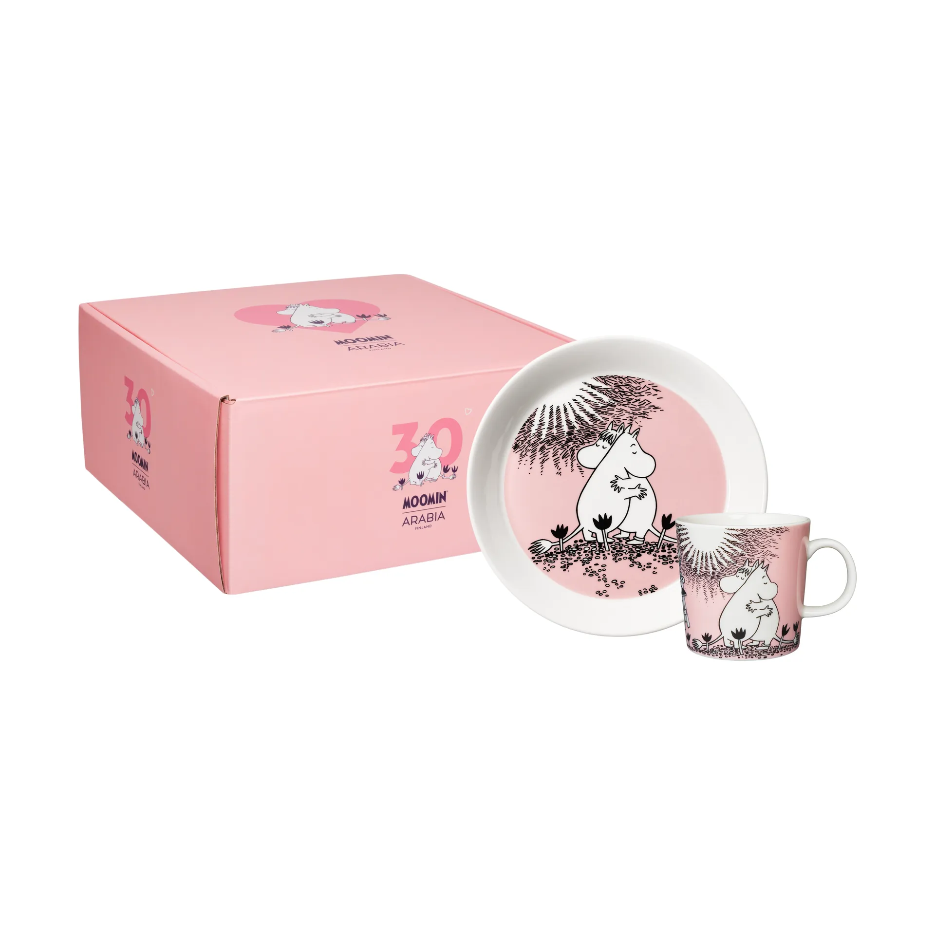 Liebe 30 Jahre Mumin Becher & Teller, 2-teilig Moomin Arabia