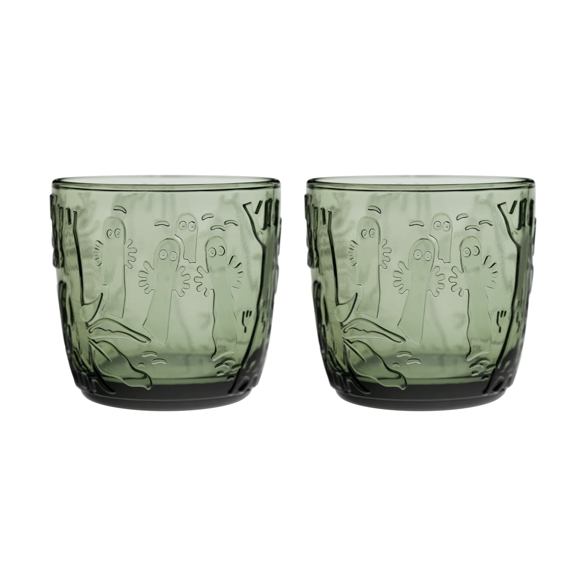 Moomin Wasserglas 28 cl 2er Pack, Tannengrün Moomin Arabia