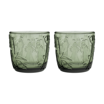 Moomin Wasserglas 28 cl 2er Pack - Tannengrün - Moomin Arabia