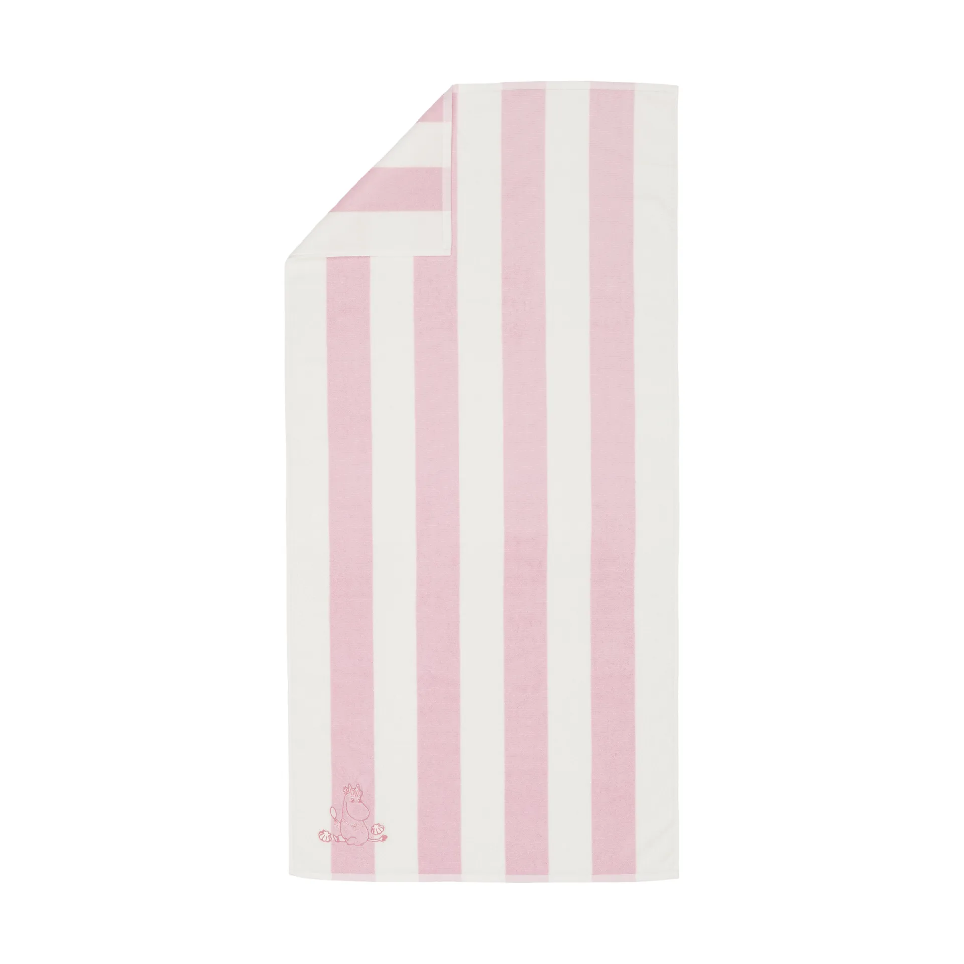 Mumin Badehandtuch 70x140cm, Muschel Rosa-weiß Moomin Arabia