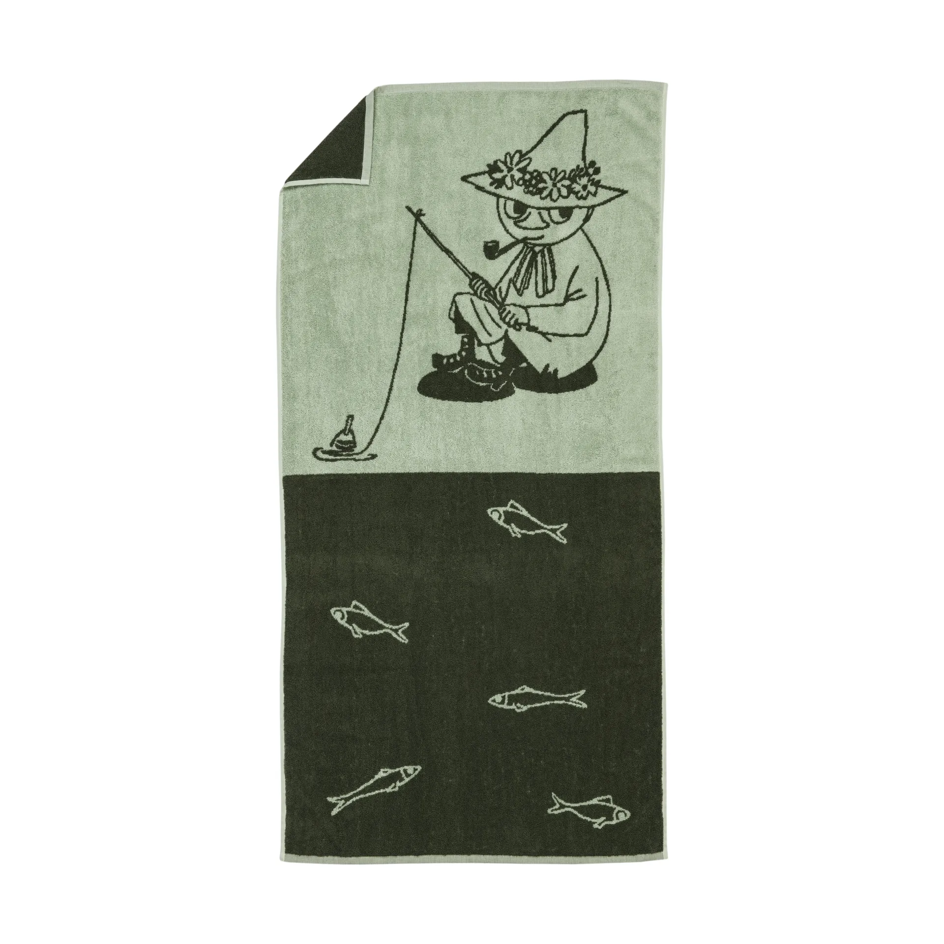 Mumin Badehandtuch 70x140cm, Snusmumriken grün Moomin Arabia