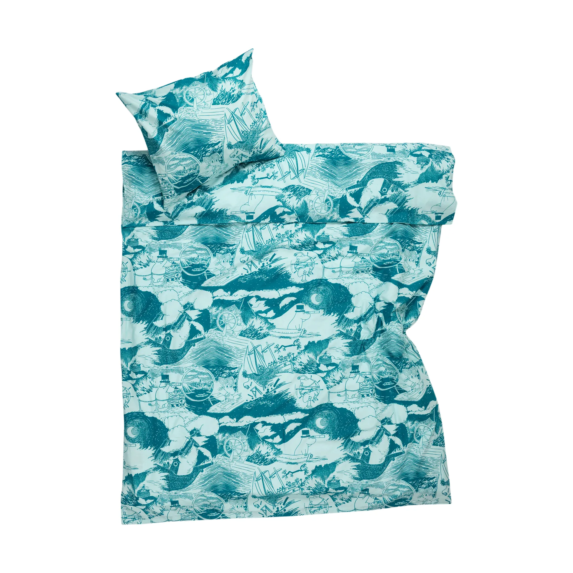 Mumin Bettwäsche 150x210cm, Segeln Moomin Arabia