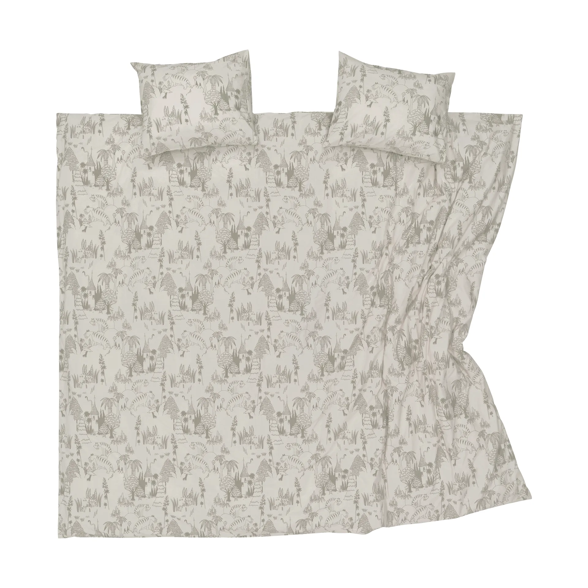 Mumin Bettwäsche-Set 240x210 cm, Gartenparty Beige Moomin Arabia