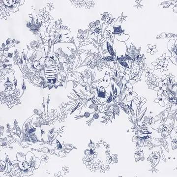 Mumin Haru Bettwäsche-Set - Blau, 150x210 cm - Moomin Arabia