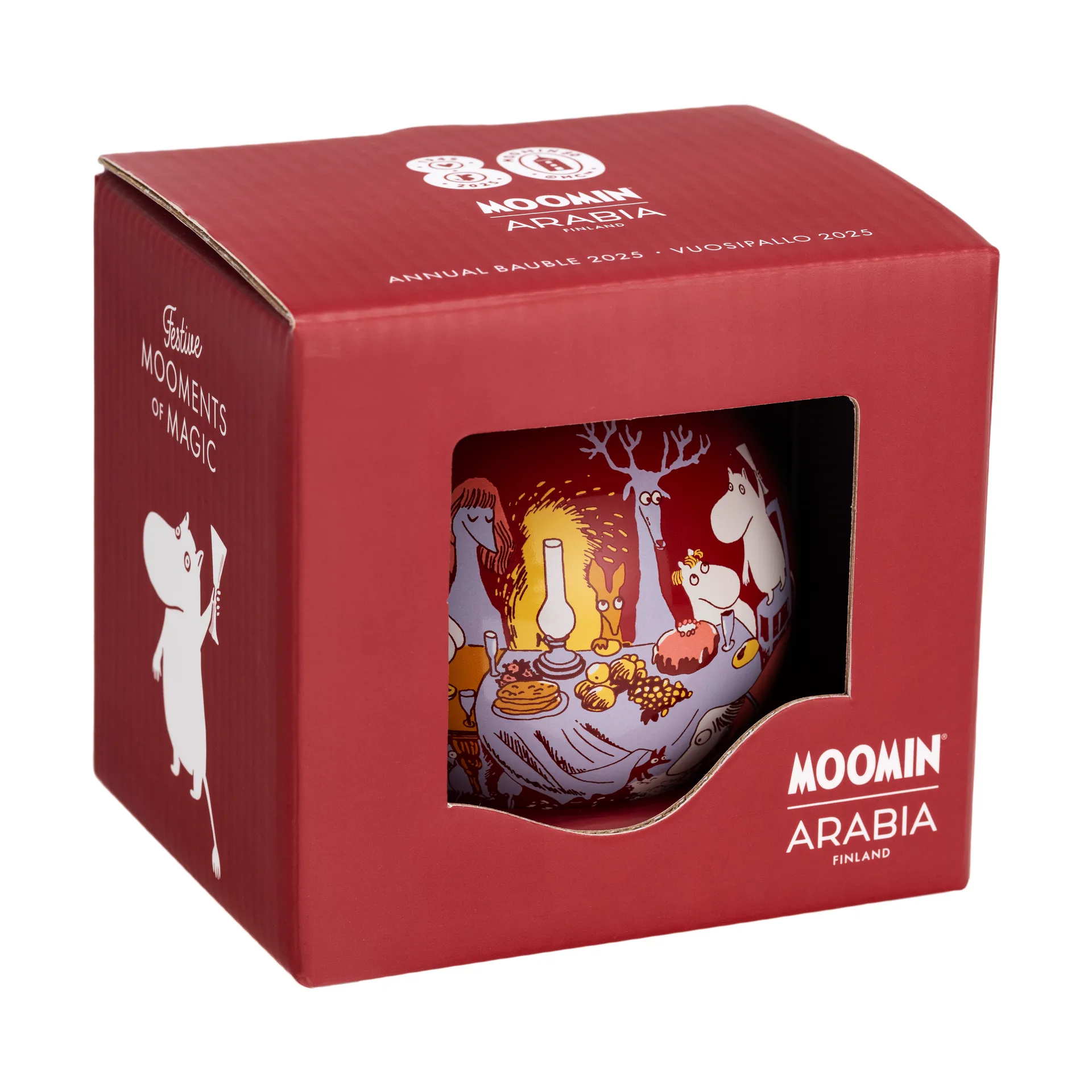 Mumin Jahreskugel Ø8 cm, 2025, Festive Moments Moomin Arabia