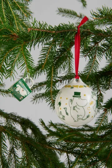 Mumin Jahreskugel Ø8 cm - 2026, Liebesgeschenk - Moomin Arabia