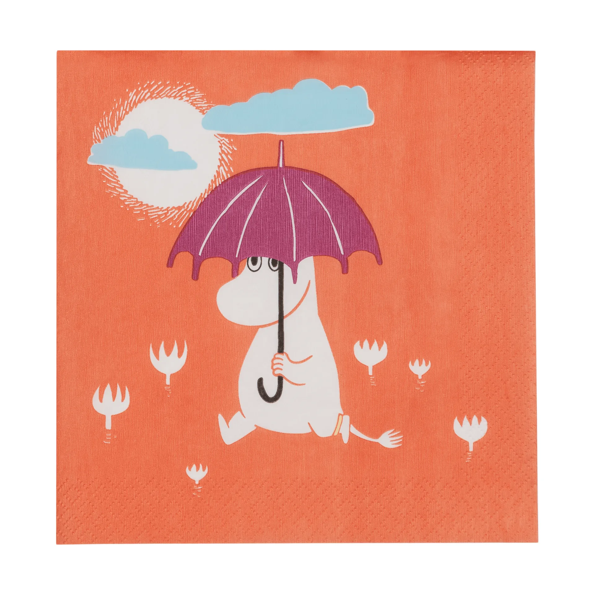Mumin Papierserviette, Unter dem Regenschirm, 20er-Pack Moomin Arabia