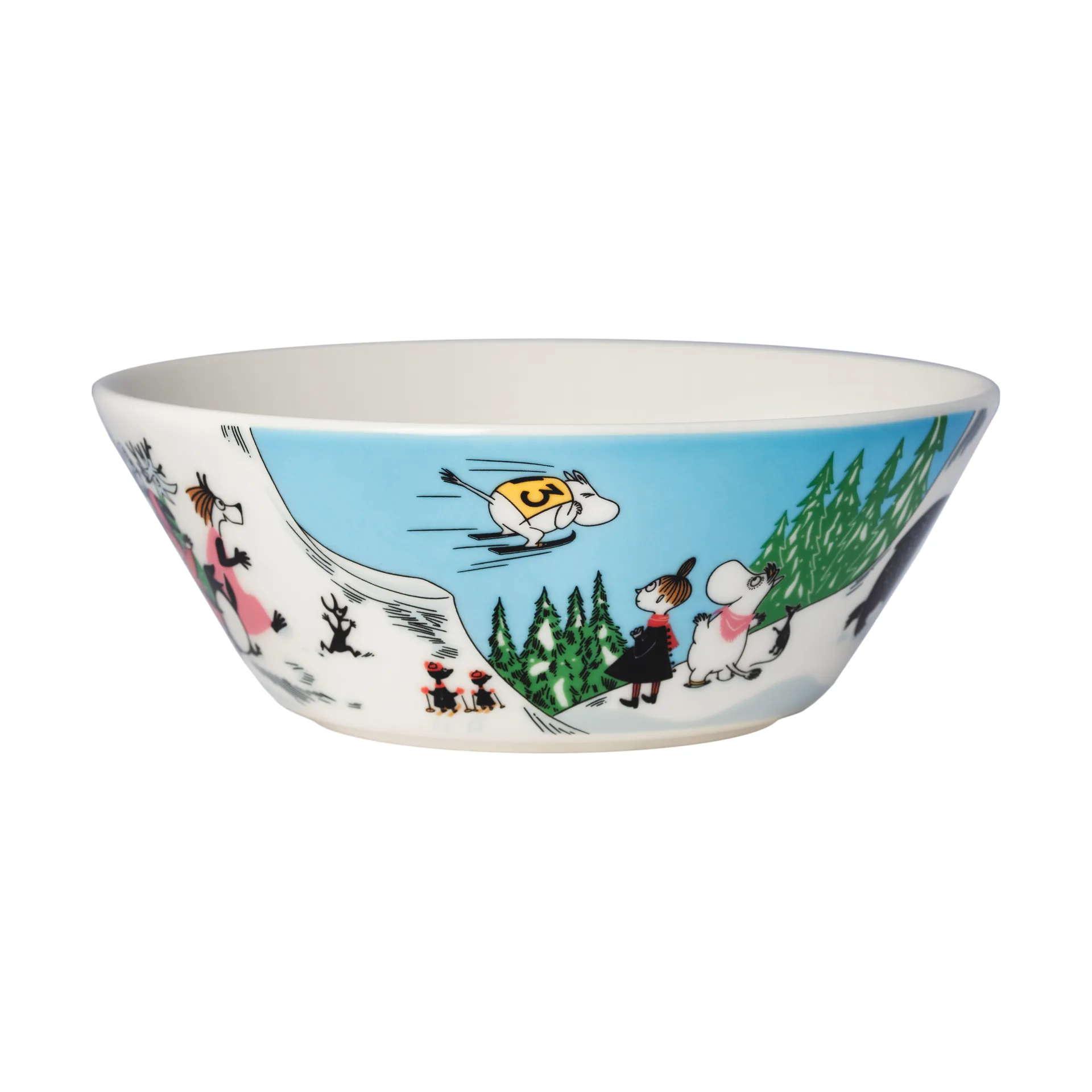 Mumin Schüssel Winter 2024 Skispringen , Ø15 cm Moomin Arabia