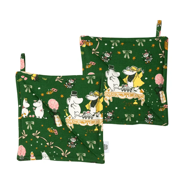 Mumin Topflappen - Liebesgeschenk, 22x22 cm, 2-teilig - Moomin Arabia