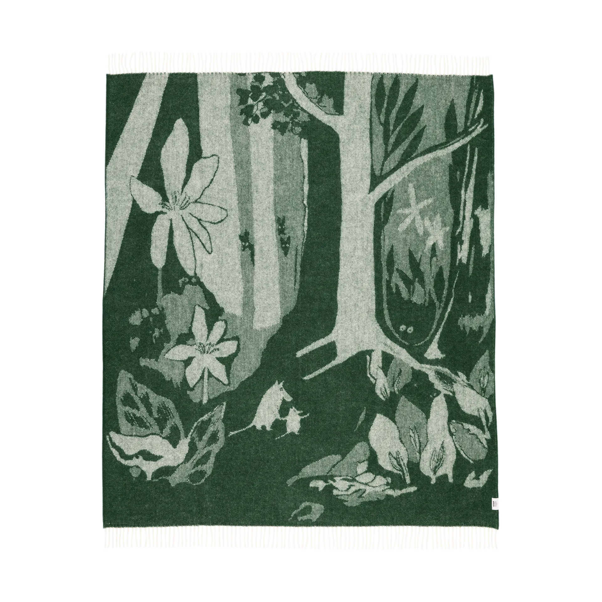 Mumin Wolldecke 130x170 cm, Grün Moomin Arabia