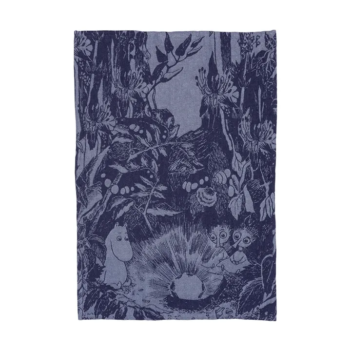 Mystikens skog Mumin Küchentuch - Blau, 45x66 cm - Moomin Arabia