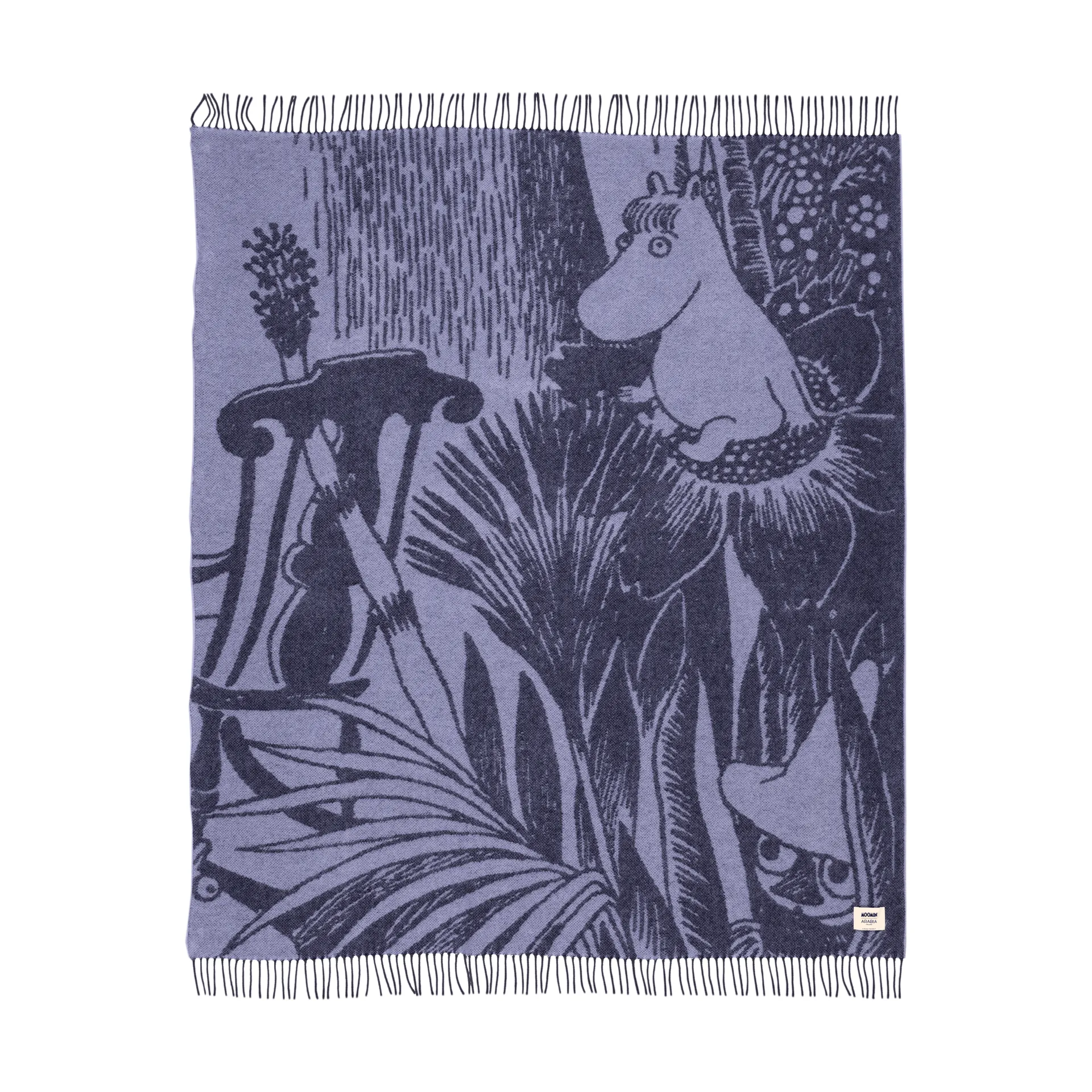 Mystikens skog Mumin Wolldecke, Blau, 130x170 cm Moomin Arabia