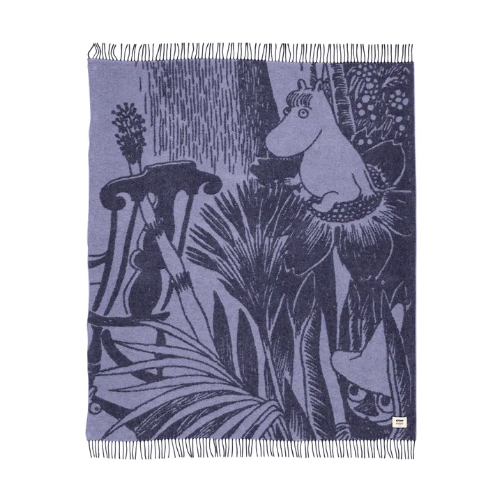 Mystikens skog Mumin Wolldecke - Blau, 130x170 cm - Moomin Arabia