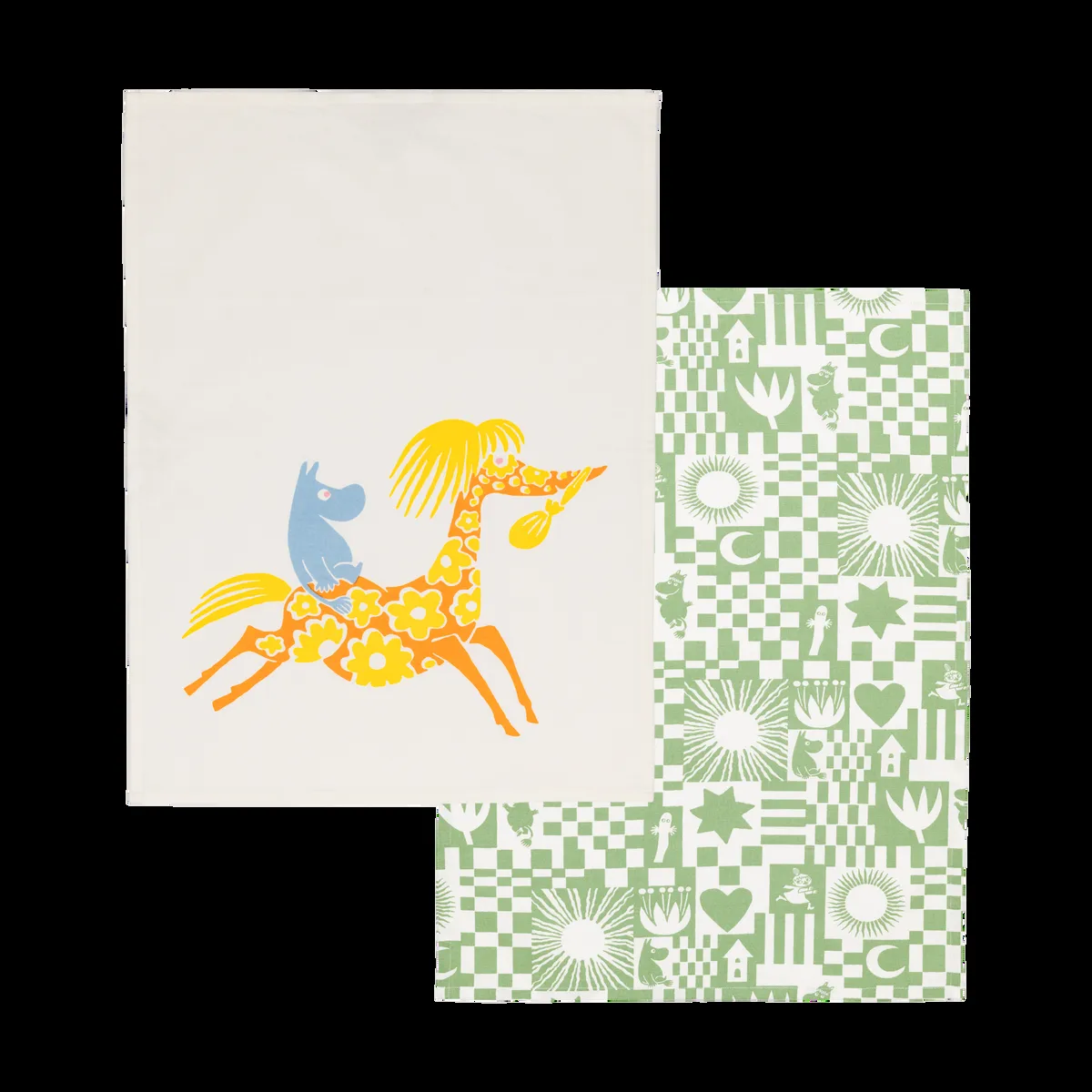 Moomin Arabia Party Mumin Küchenhandtuch 50x70 cm 2 Teile Grün
