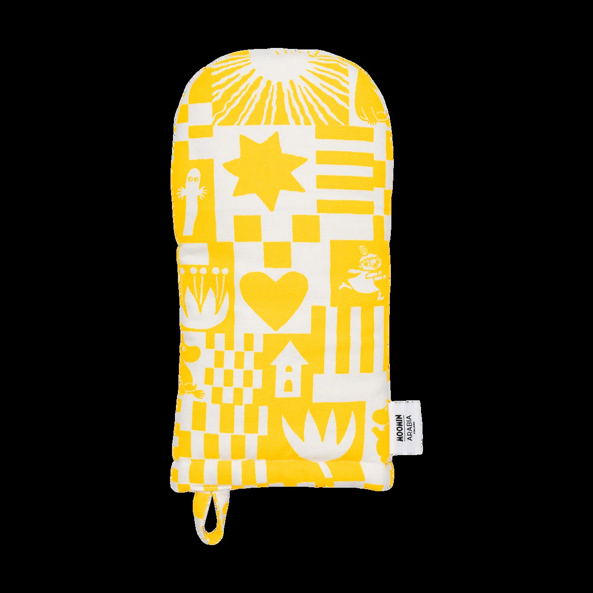 Moomin Arabia Party Mumin Ofenhandschuh 15x34 cm Gelb
