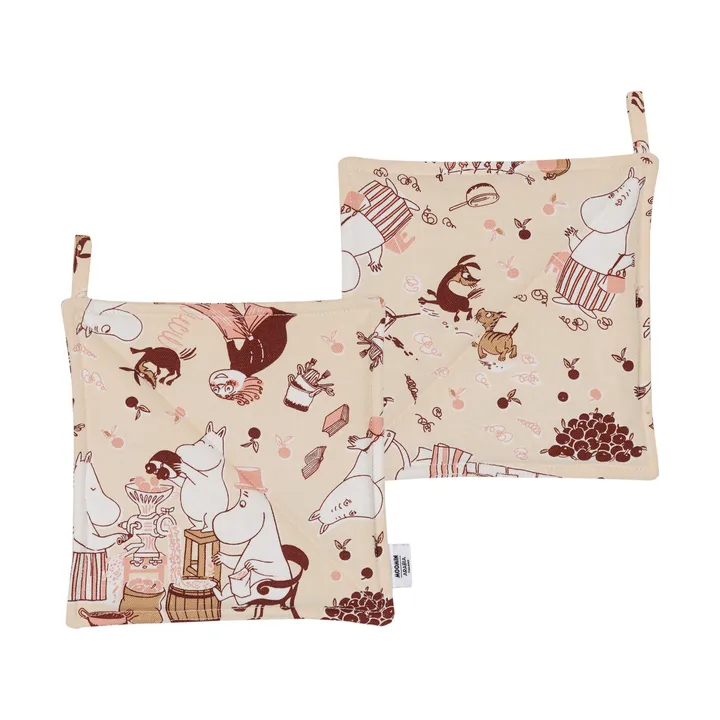 Wohnkompfort Mumin Topflappen 2-teilig - 22×22 cm - Moomin Arabia
