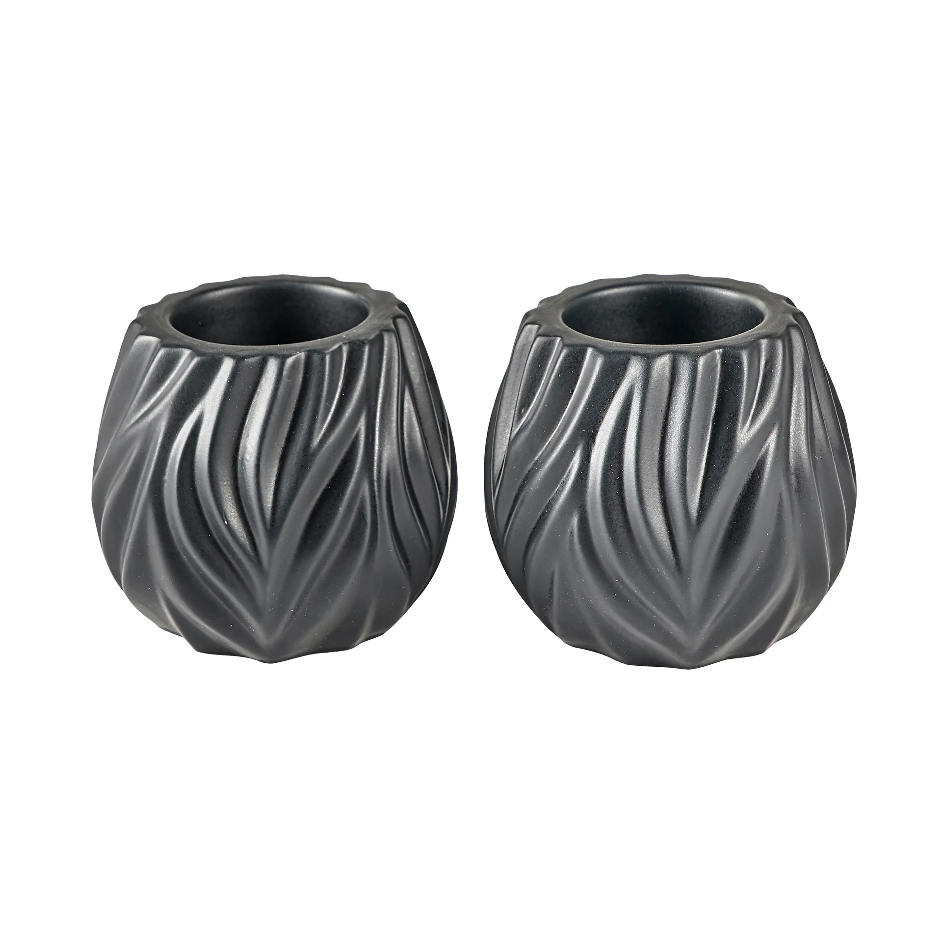 Flame Teelichthalter 2er Pack, Schwarz Morsø