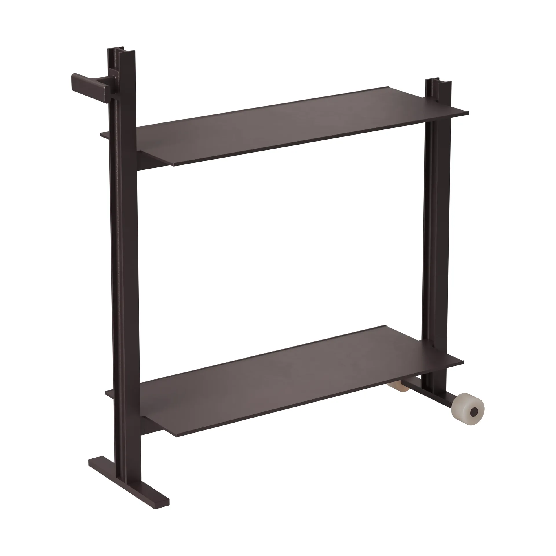 Museum Trolley Servierwagen, Dunkelbraun, 74,5x77,5x24 cm Museum