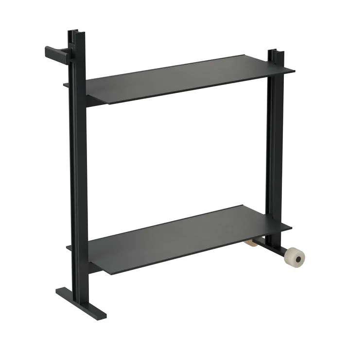 Museum Trolley Servierwagen - Schwarz, 74,5x77,5x24 cm - Museum