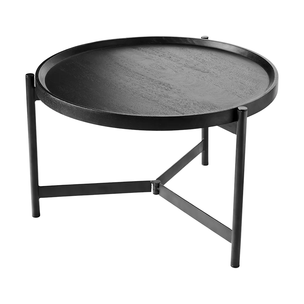 Nevada Couchtisch Ø70 cm, Schwarz MUUBS