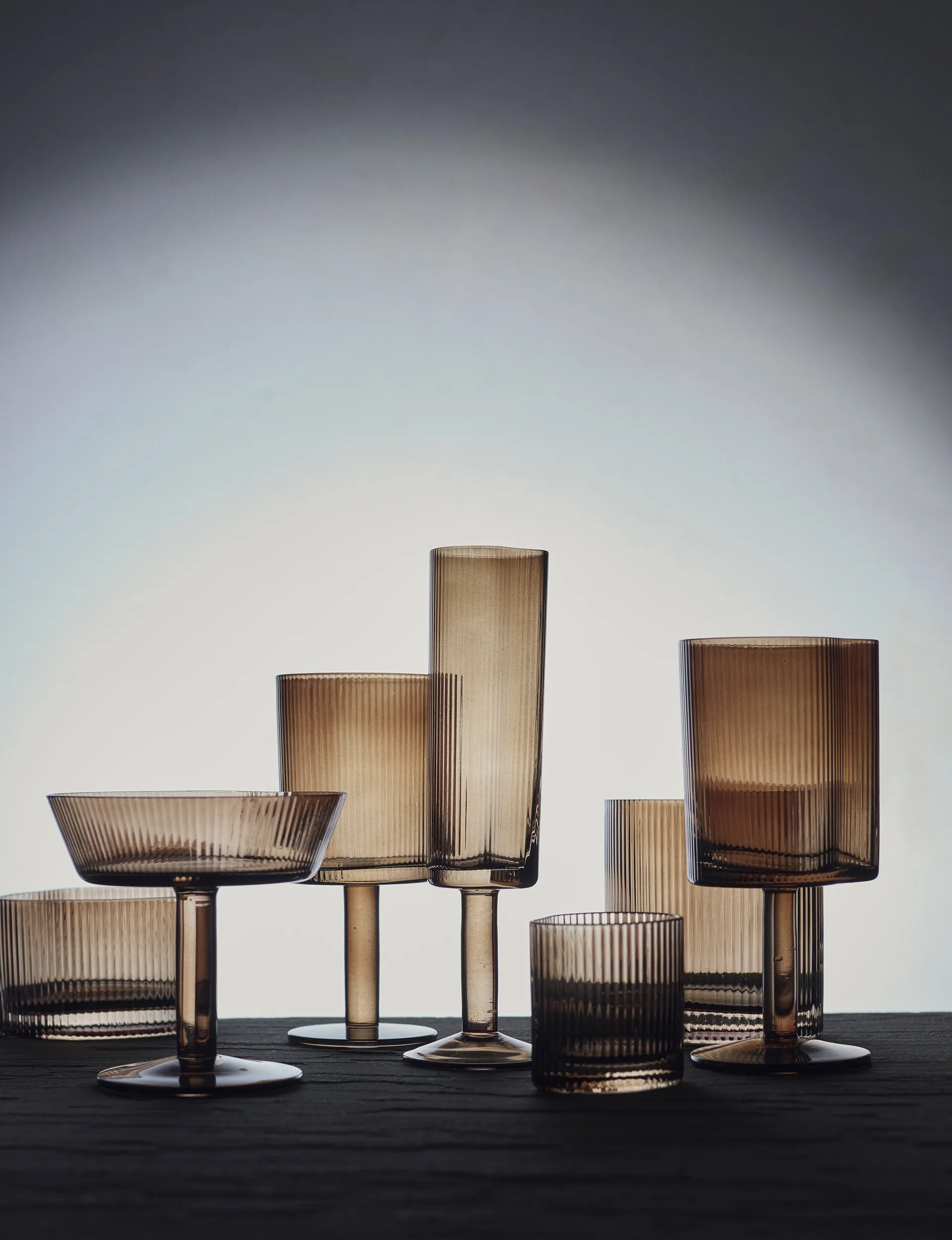 Ripe Trinkglas niedrig 20 cl, Smoked brown MUUBS