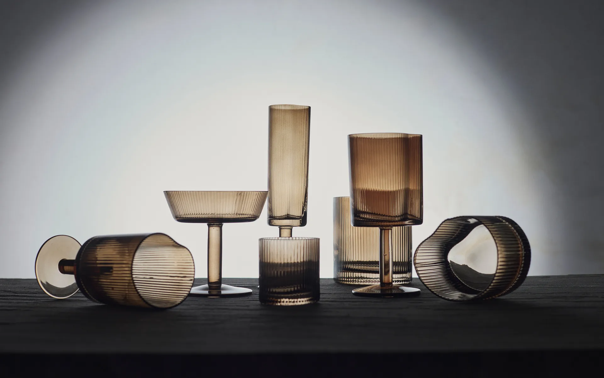 Ripe Wasserglas 39 cl, Smoked brown MUUBS