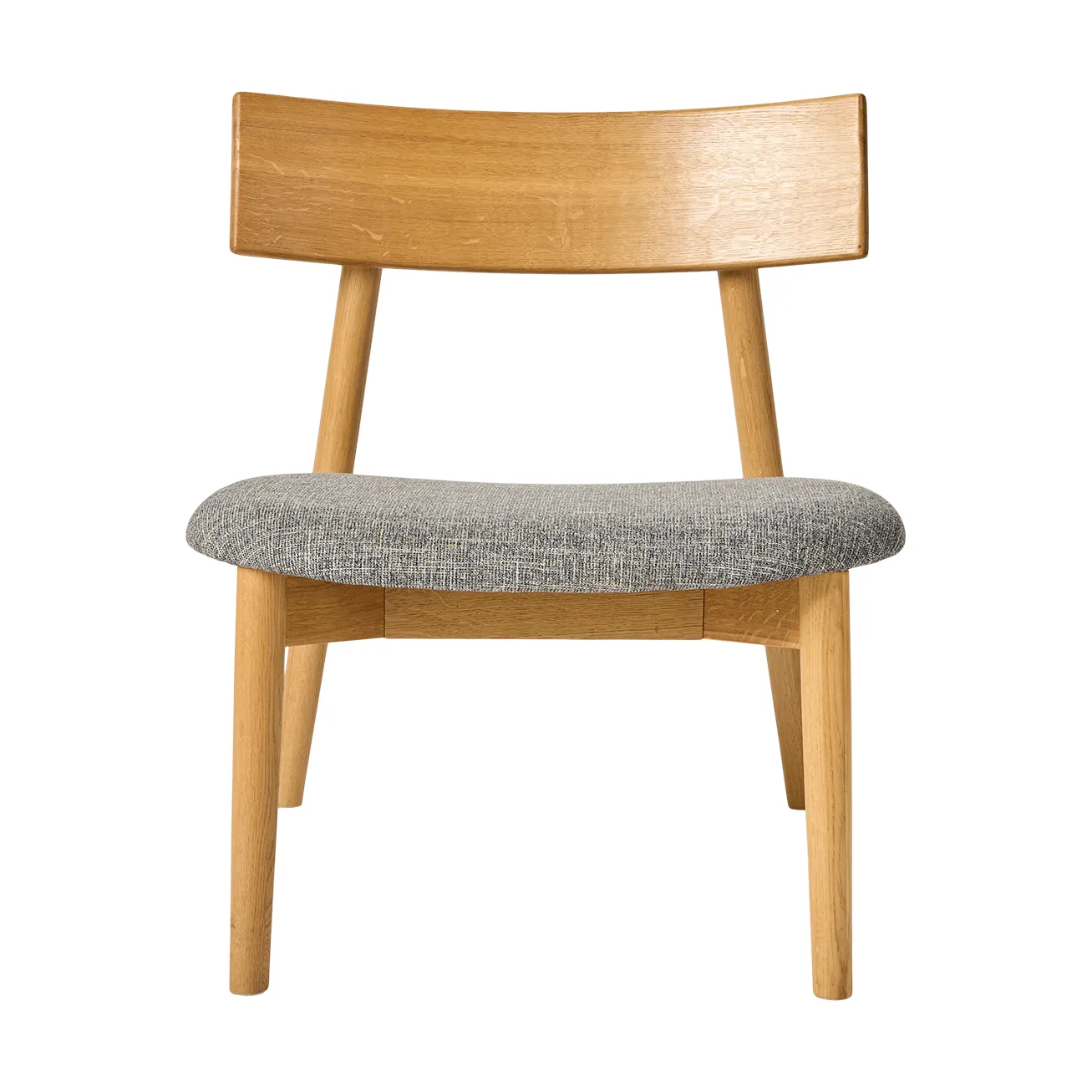 Tetra Lounge Chair, Betonfarbenes Gewebe-naturgeölte Eiche MUUBS