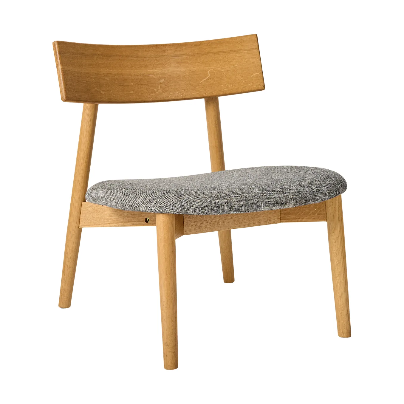 Tetra Lounge Chair, Betonfarbenes Gewebe-naturgeölte Eiche MUUBS