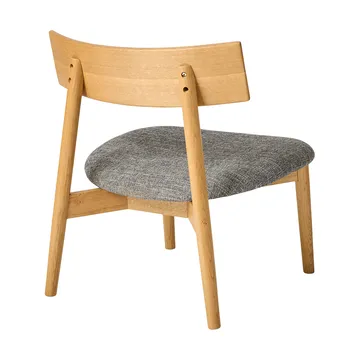 Tetra Lounge Chair - Betonfarbenes Gewebe-naturgeölte Eiche - MUUBS