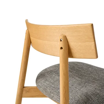Tetra Lounge Chair - Betonfarbenes Gewebe-naturgeölte Eiche - MUUBS