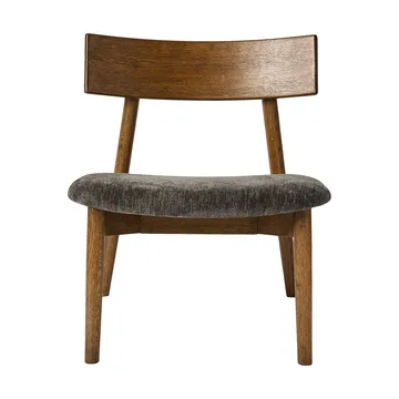 Tetra Lounge Chair - Granitfarbenes Gewebe-dunkel geölte Eiche - MUUBS
