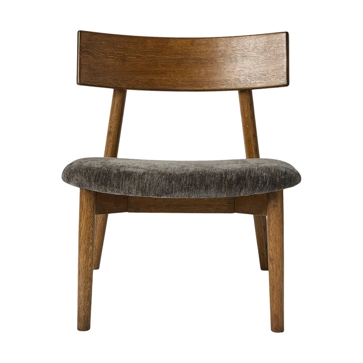 Tetra Lounge Chair - Granitfarbenes Gewebe-dunkel geölte Eiche - MUUBS