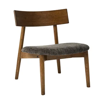 Tetra Lounge Chair - Granitfarbenes Gewebe-dunkel geölte Eiche - MUUBS
