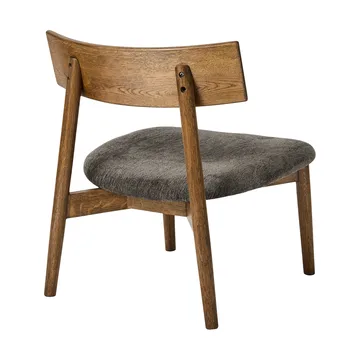 Tetra Lounge Chair - Granitfarbenes Gewebe-dunkel geölte Eiche - MUUBS