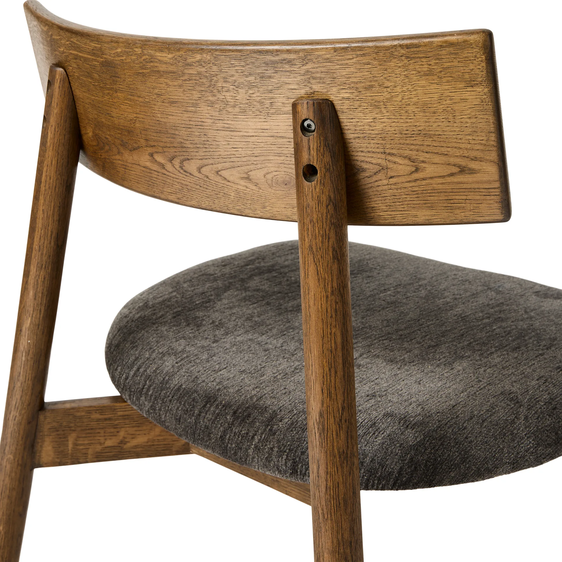 Tetra Lounge Chair, Granitfarbenes Gewebe-dunkel geölte Eiche MUUBS