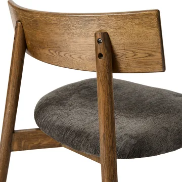 Tetra Lounge Chair - Granitfarbenes Gewebe-dunkel geölte Eiche - MUUBS
