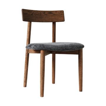Tetra Stuhl mit Sitz - Zementfarbener Stoff-mörkoljad ek - MUUBS