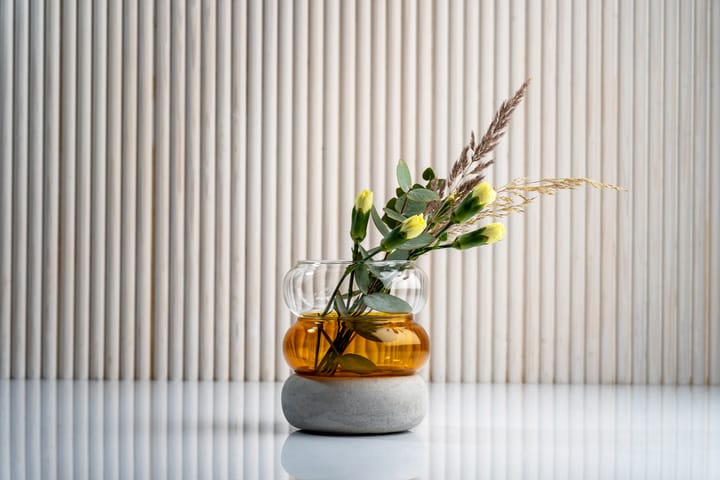 Bagel Vase/Windlicht 12cm - Amber - Muurla