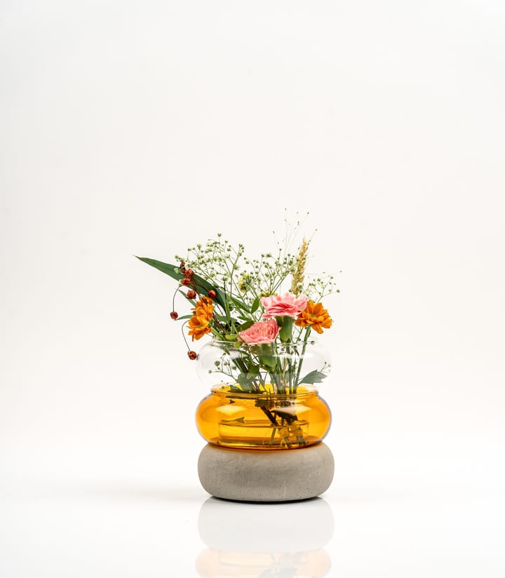 Bagel Vase/Windlicht 12cm - Amber - Muurla